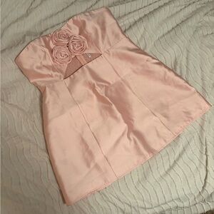 Petal & Pup Blush Pink Satin Mini Dress